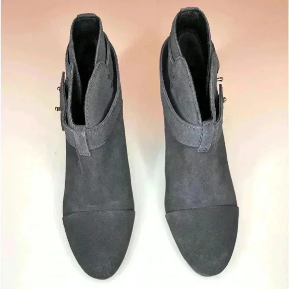 Rag & Bone Women’s Harrow Dark Grey Suede Booties Ankle Boots Size-37 - Picture 2 of 11